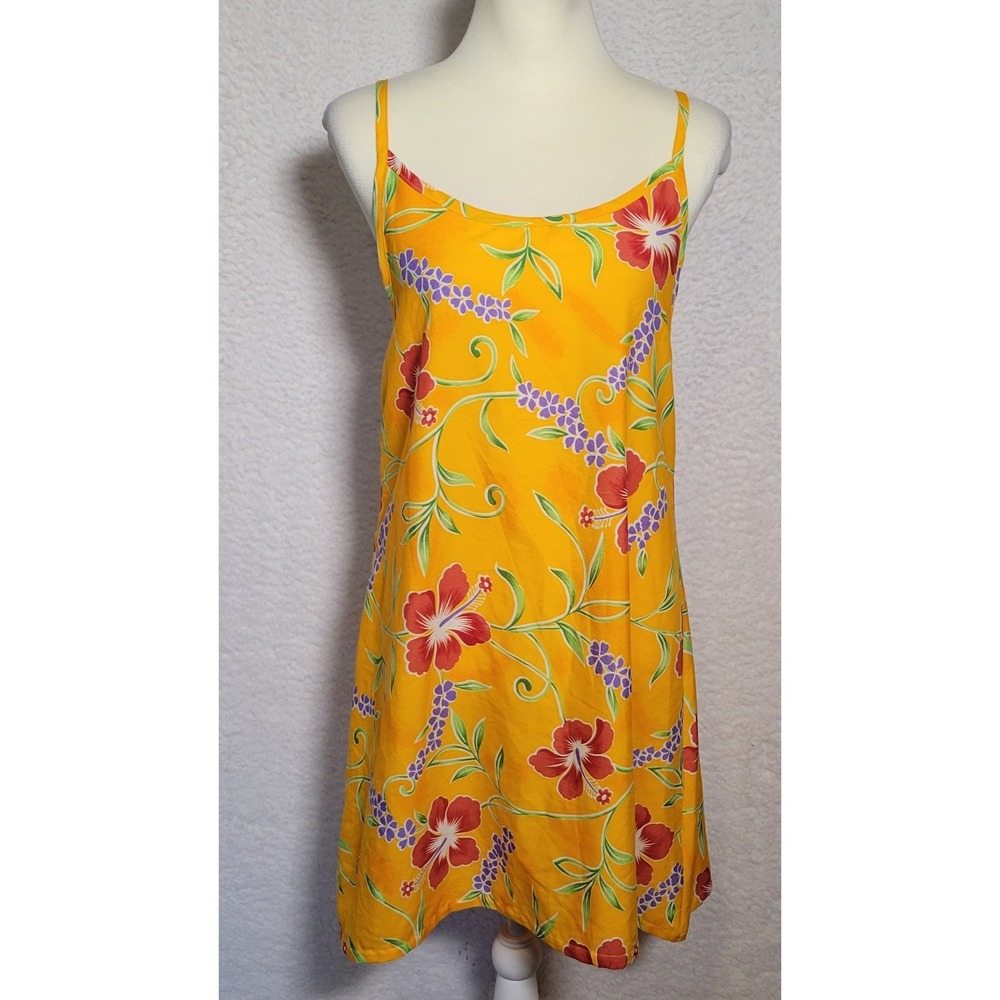 Roundy Bay Womens Strapless Sundress Summer Floral Sleeveless Yellow Medium 0778